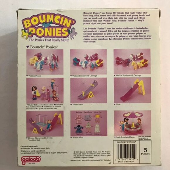 1989 Bouncin Ponies Walking Pony Toy by Galoob - Picture 5 of 6